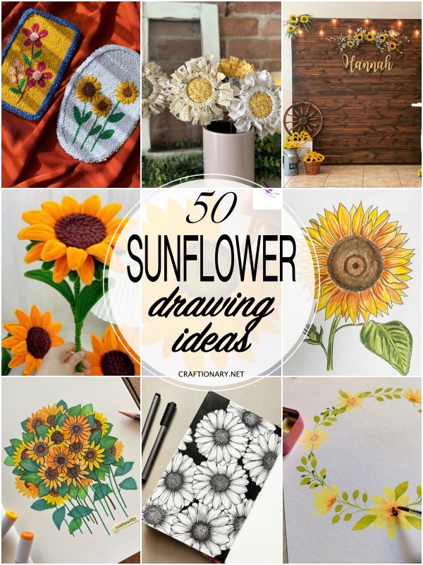 sunflower-drawing-ideas-tutorials