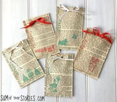 Old-Book-Page-Gift-Bags