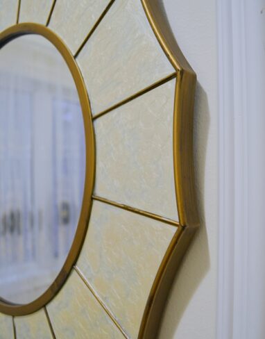 Old Gold Sunburst Mirror Painting – DIY Project