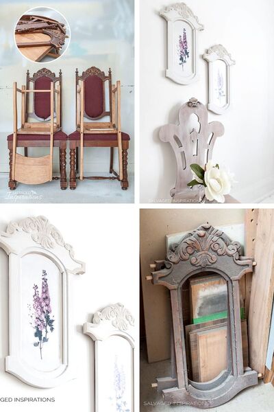 Salvaged-Chair-To-DIY-Frame-Before-and-After