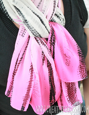 DIY painted scarf