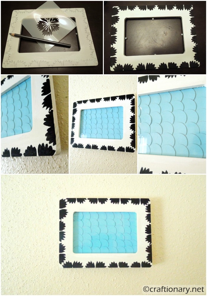 Circles And Paint Wooden Frame Tutorial Craftionary
