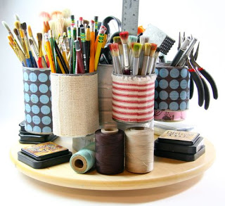 Cheap Office Organizer Out of Tin Cans - Knick of Time