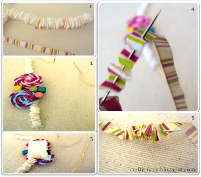 Pearl Ribbon Necklace - Sew Woodsy