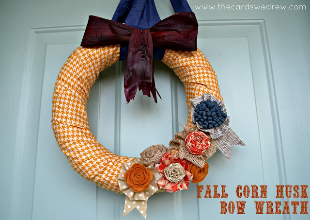 corn husk fall wreath