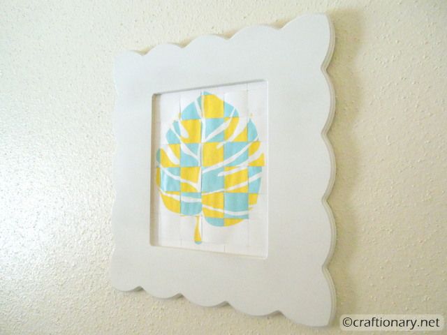 Woven stencil leaf 