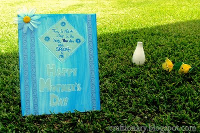 paint and decoupage canvas moms day gift idea