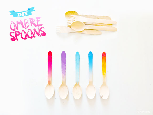 dipped ombre spoons