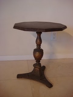 old side table rustic brown