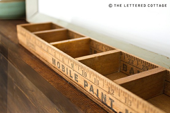 diy ruler sticks box organizer