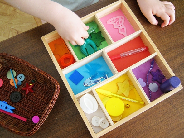 color sorting tray