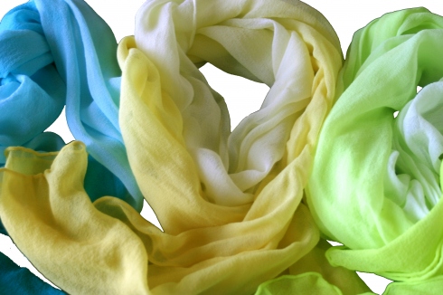 dip dyed ombre chiffon scarves