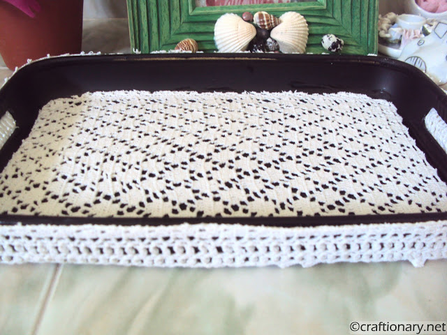 DIY crochet tray