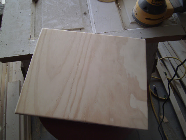 board of wood for American flag