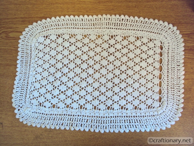 crochet mat decoupage tray mod podge