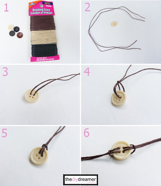 cord and button bracelet tutorial