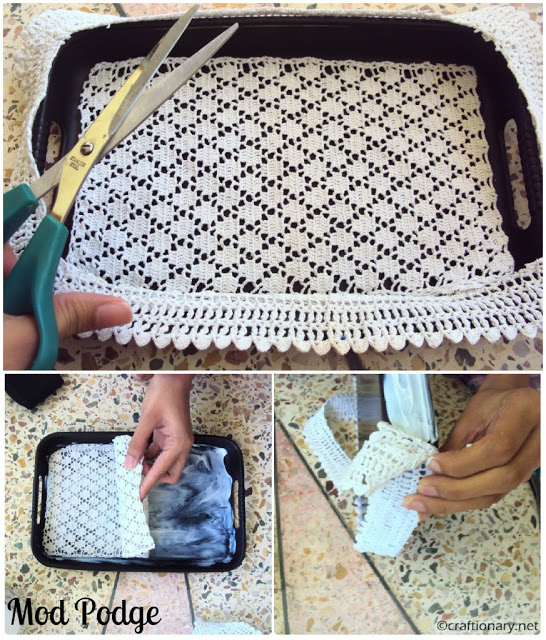 crochet tray