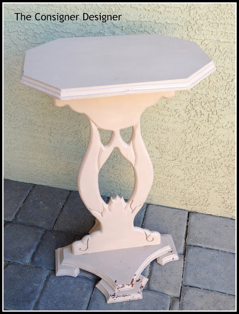 pink table makeover