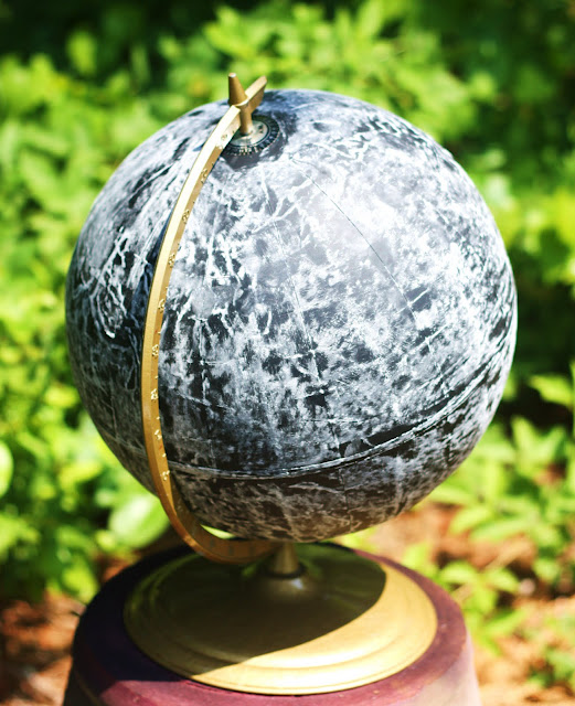 chalkboard painted globe tutorial 7