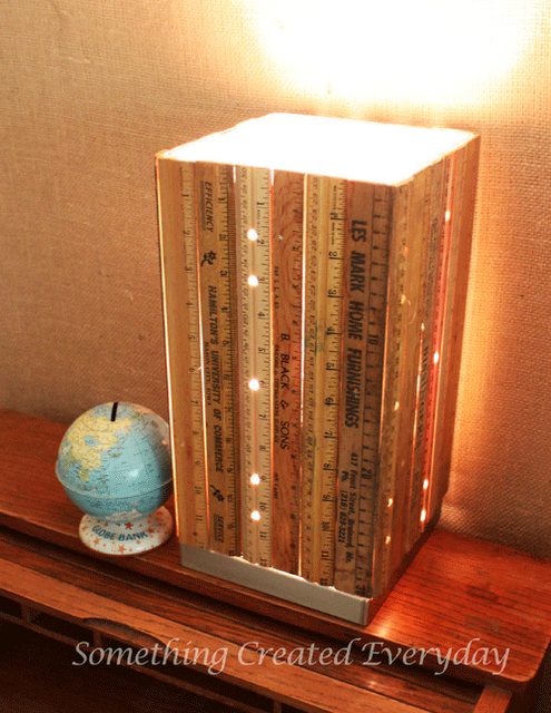 diy yardsticks lamp