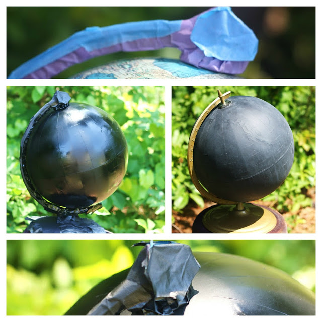 chalkboard painted globe tutorial 5