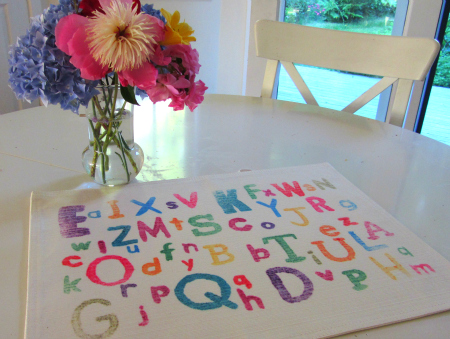 alphabet placemat