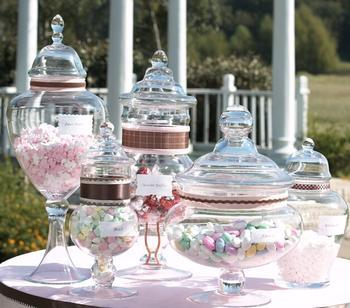 How to use Apothecary Jars with Candy to decorate