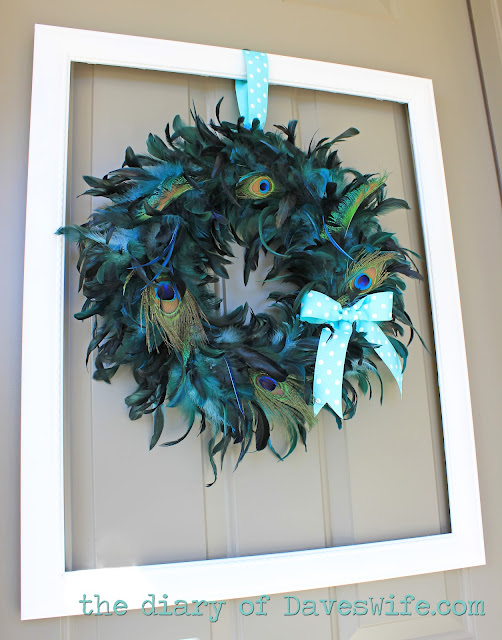peacock feather wreath