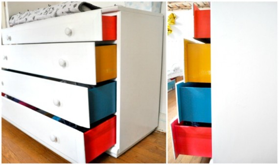 colorful dresser sides