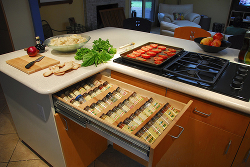 spice jar drawer * spice storage organization ideas * how to store spices