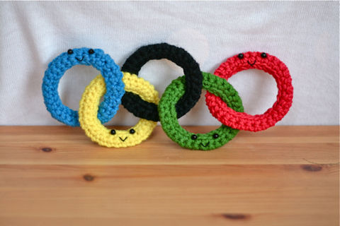 Olympics crochet rings