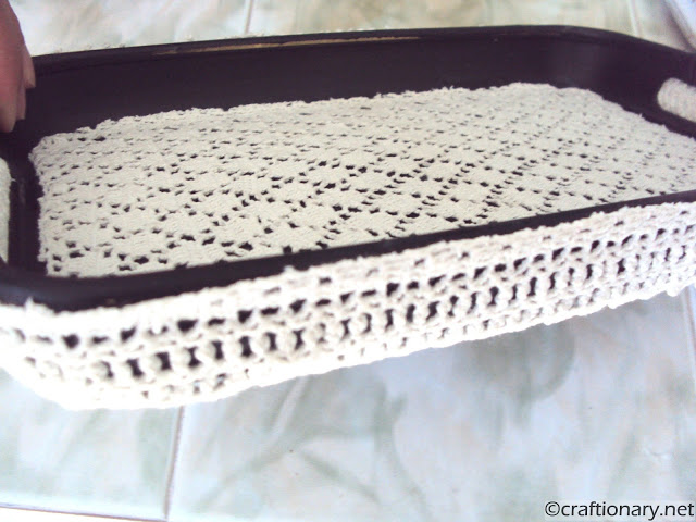 crochet tray