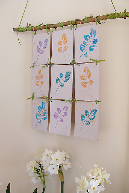 stamp-pad-leaf-printing-hanging-wall-decoration