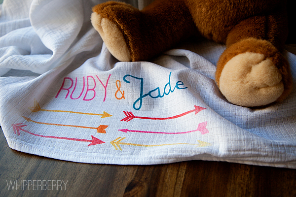 DIY painted baby blanket