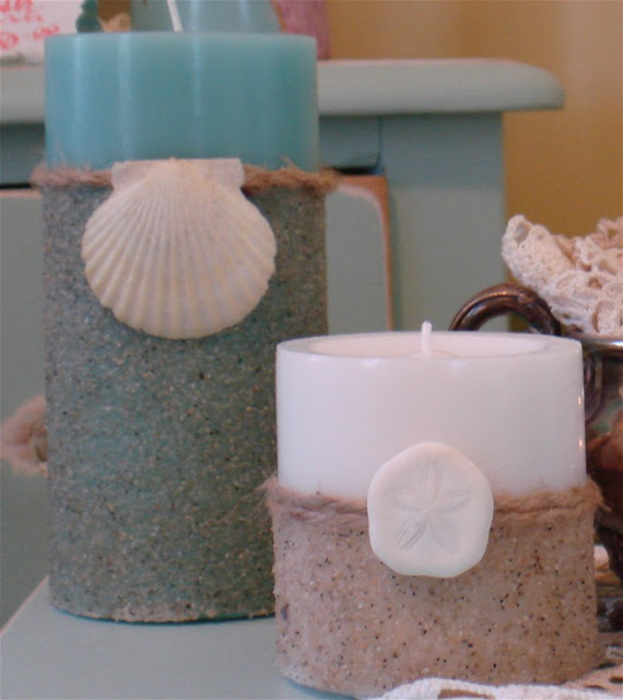 decorating candles using sand tutorial