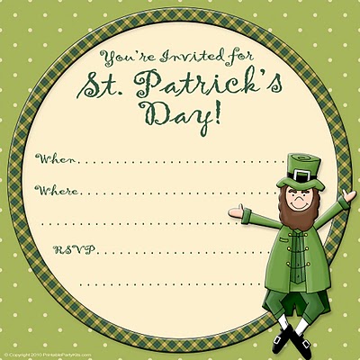 st patricks day party print